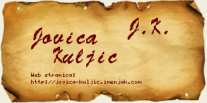 Jovica Kuljić vizit kartica